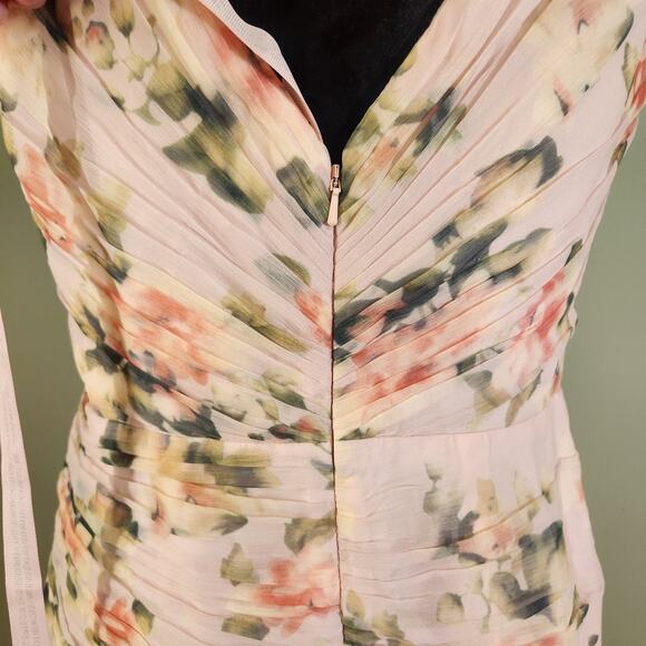 MAC DUGGAL NWT Rose Floral Asymmetrical Ruffled Gown, Size 10 - Picture 11 of 16